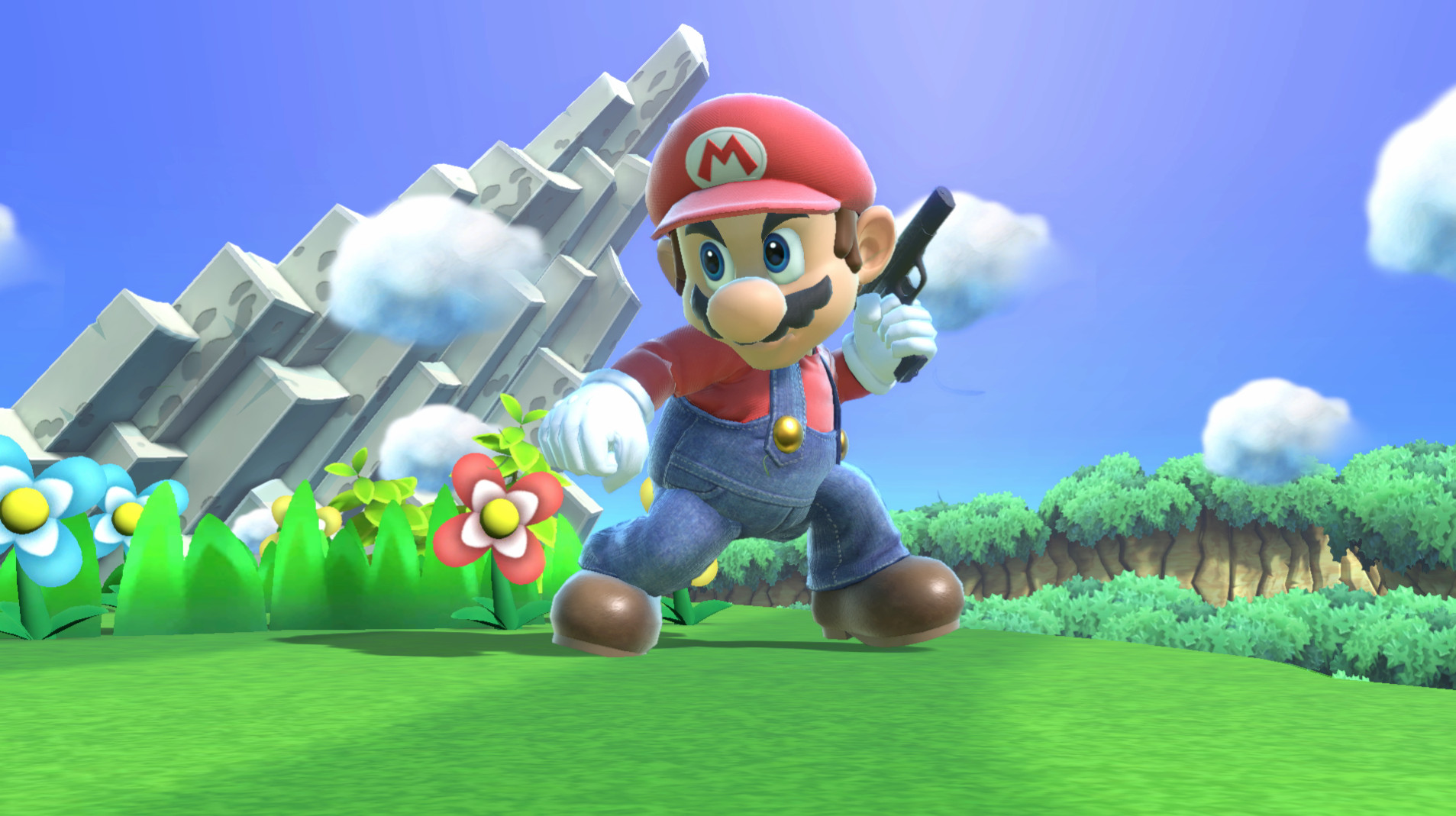 Mario has a gun [Super Smash Bros. Ultimate] [Mods]
