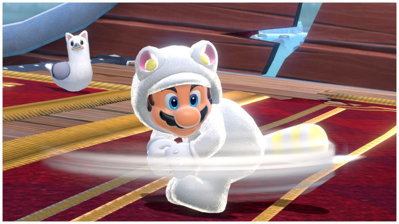 White Tanooki [super Mario 3d World + Bowser's Fury] [mods]