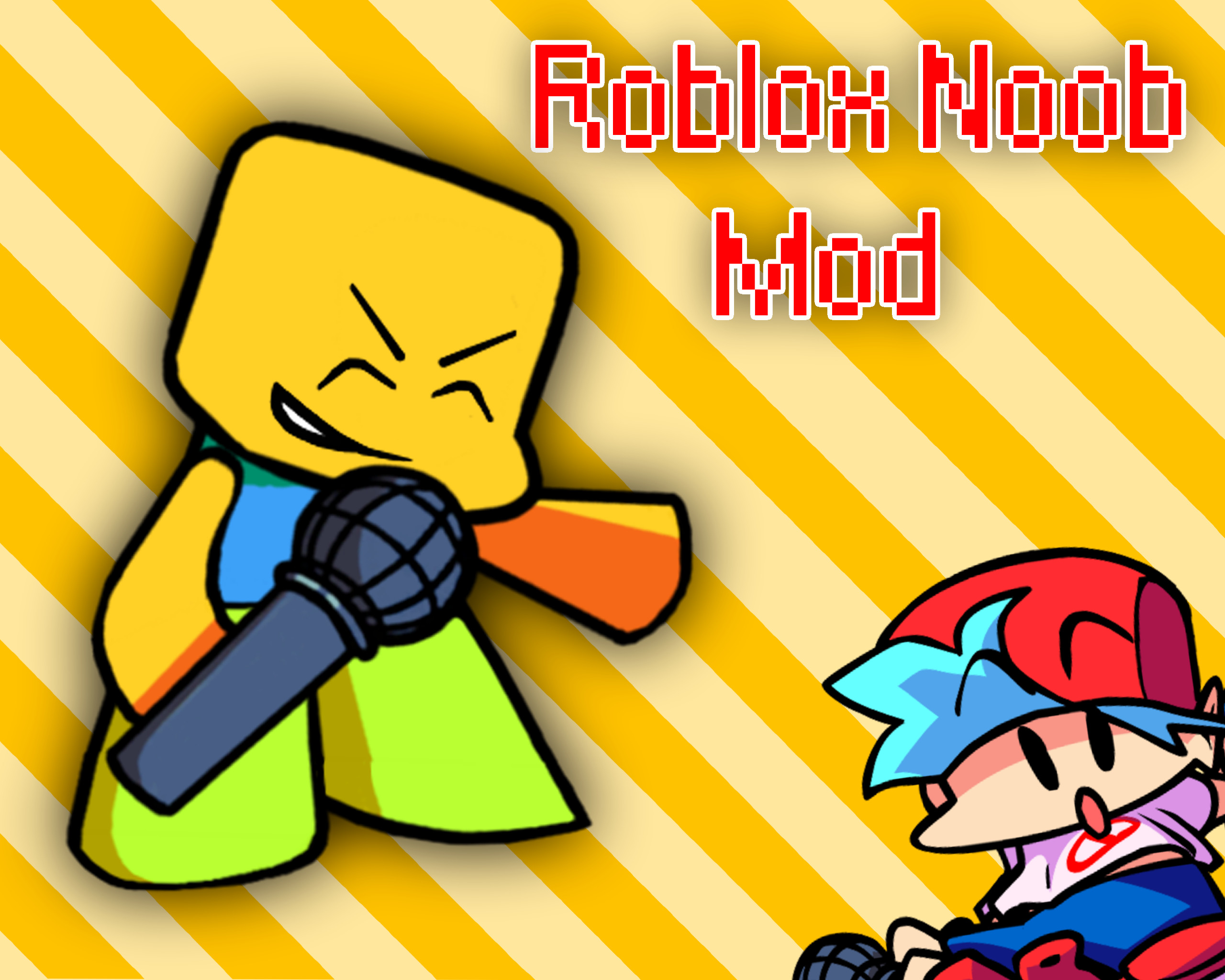 Roblox Noob and His FNF Faces Pack