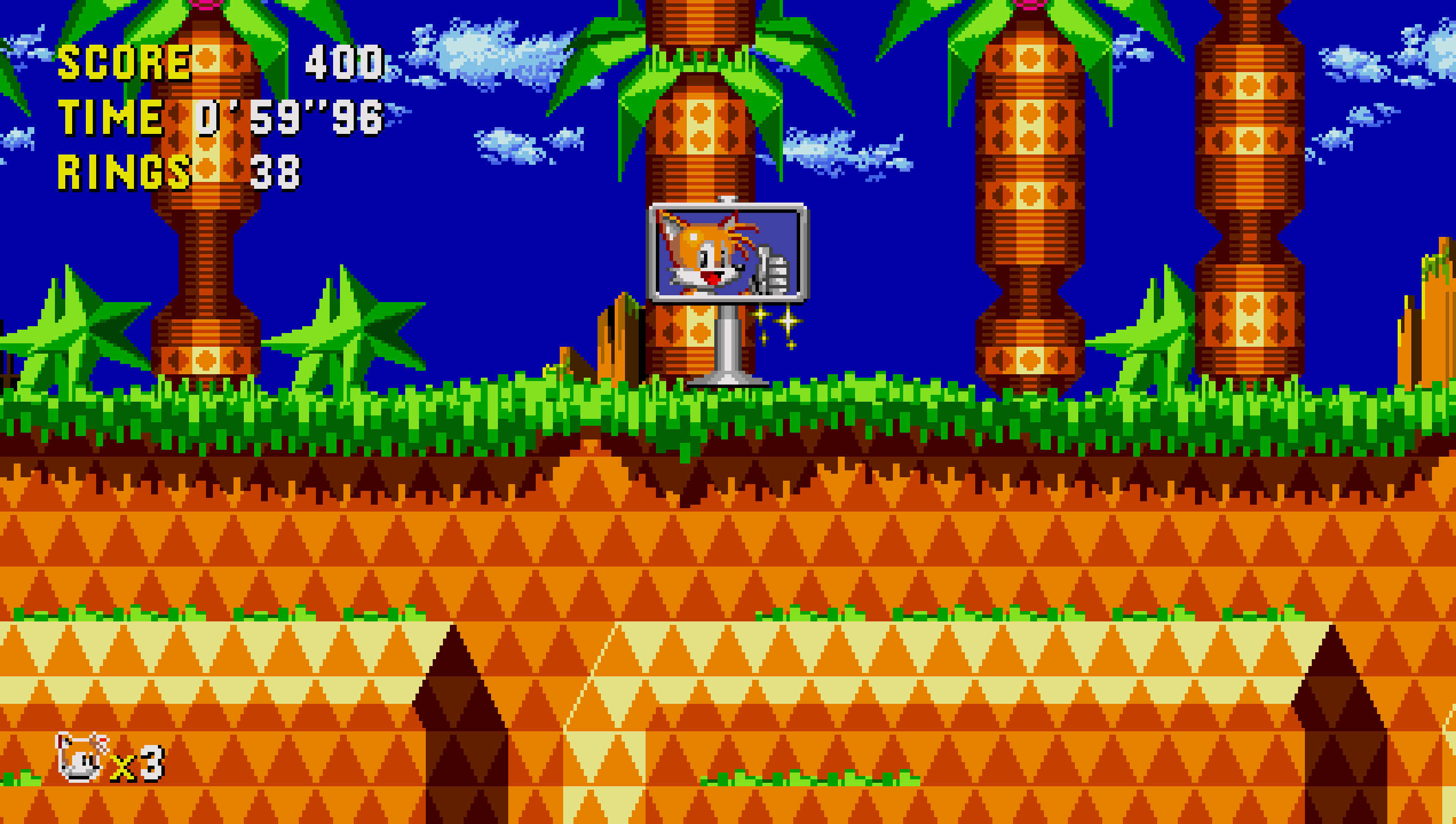 Tweaked Tails Signpost CD+ Mod for Sonic CD (2011) | SCD Mods