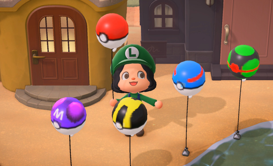 Pokeball Balloons [Animal Crossing New Horizons] [Mods]