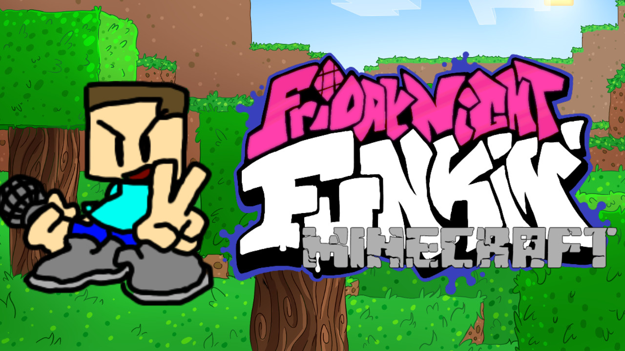 FNF mas é um mod de MINECRAFT (Friday Night Funkin) 