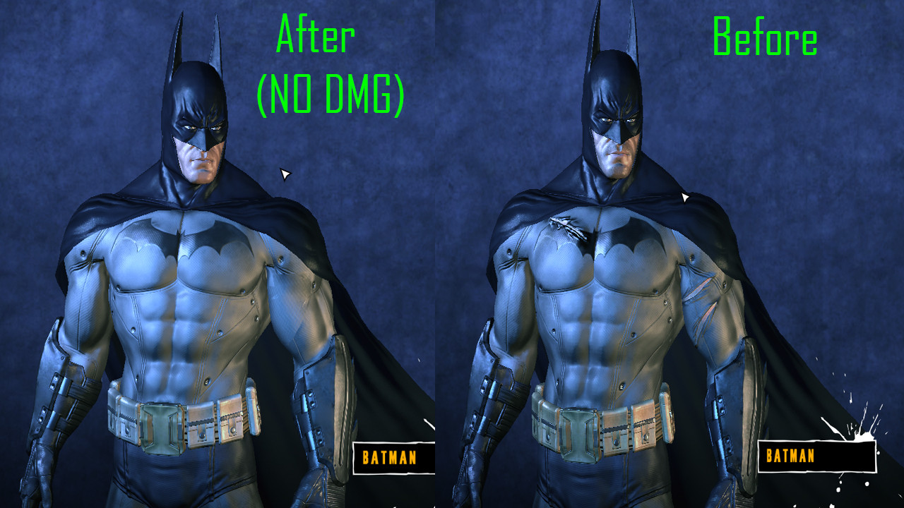Original Arkham Asylum Batsuit - No Damage [Batman: Arkham Asylum] [Mods]