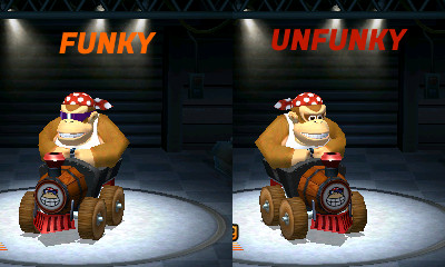 Funky Kong + Un-Funky Kong [Mario Kart 7] [Mods]