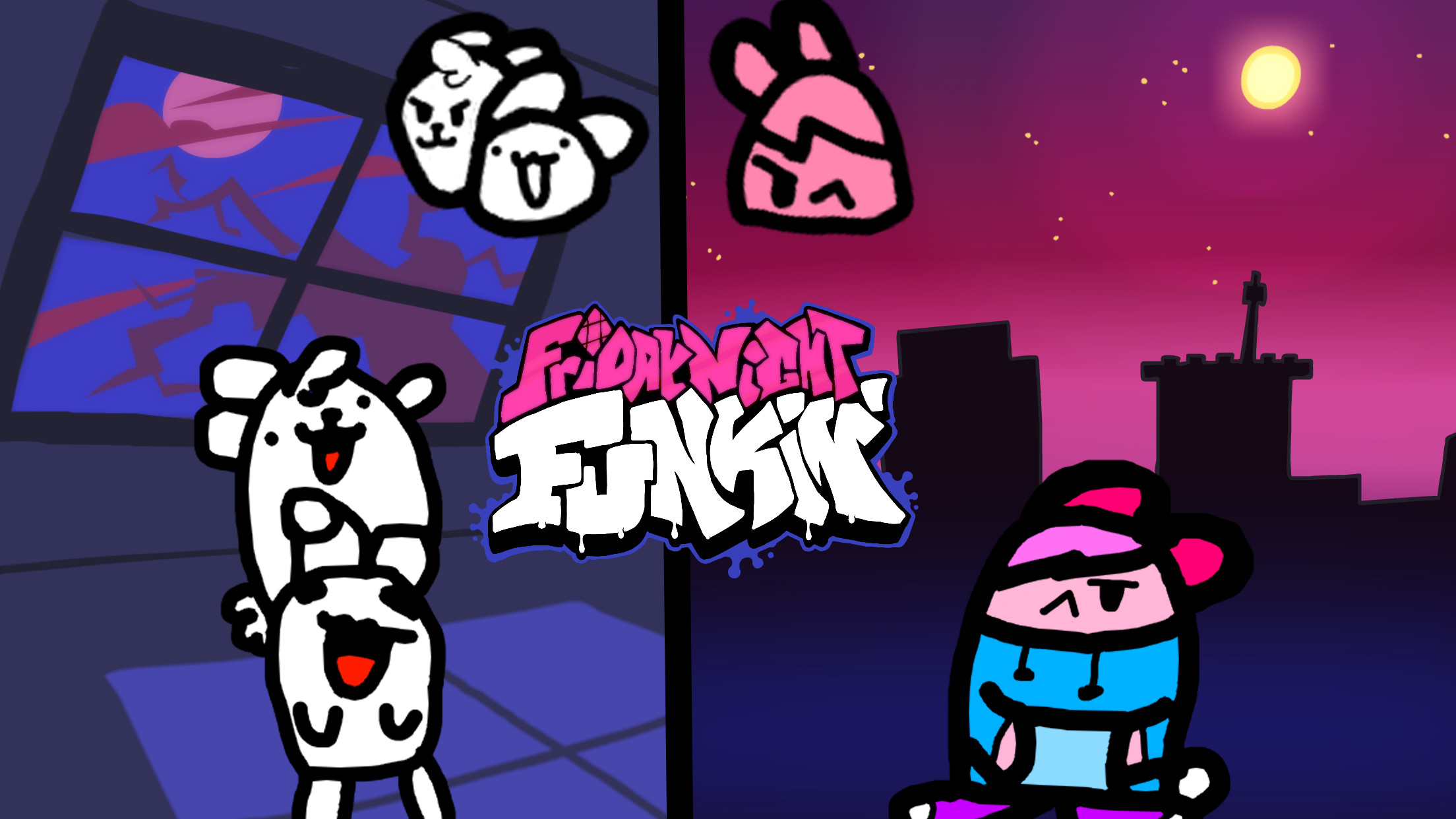Cream Rabbit Fnf Creamy the bunny and Mint the rabbit skin mod Mod for Friday Night ...