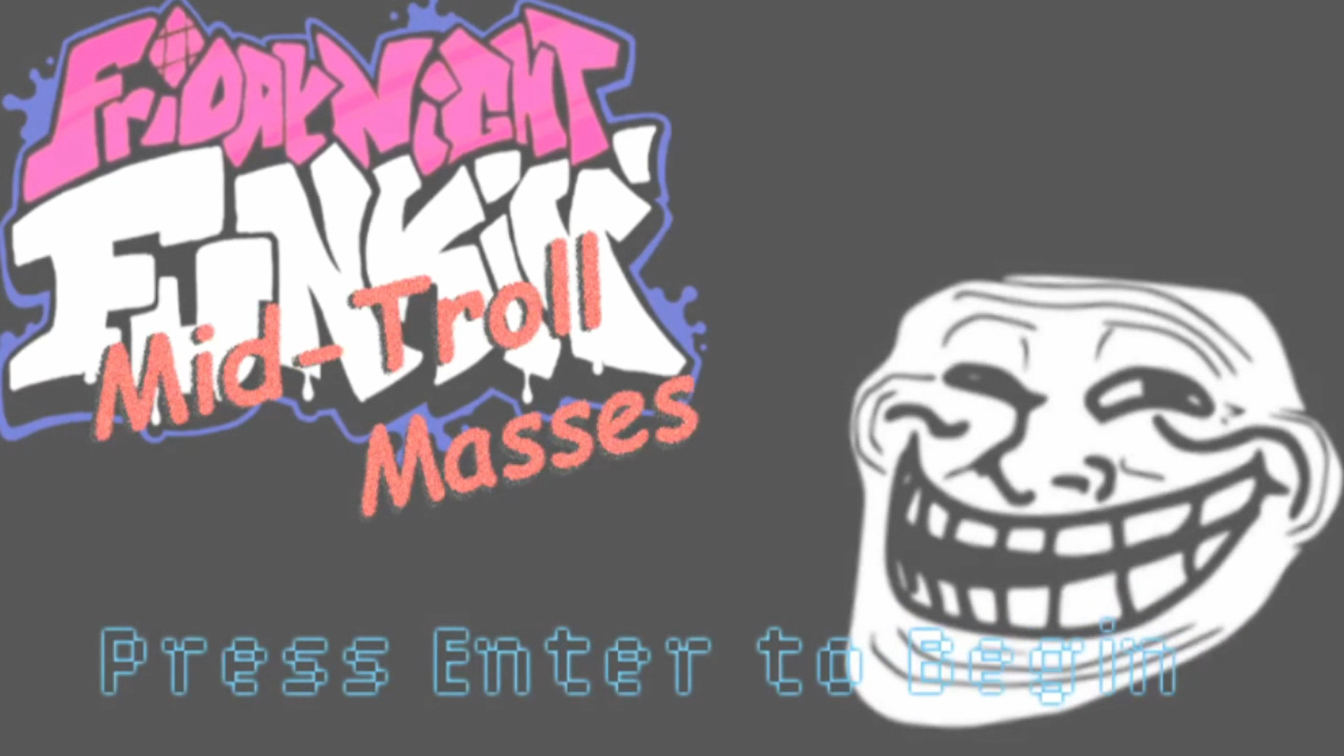 Mid Troll Masses (Trollface over Sarvente) Mod for Friday Night Funkin ...