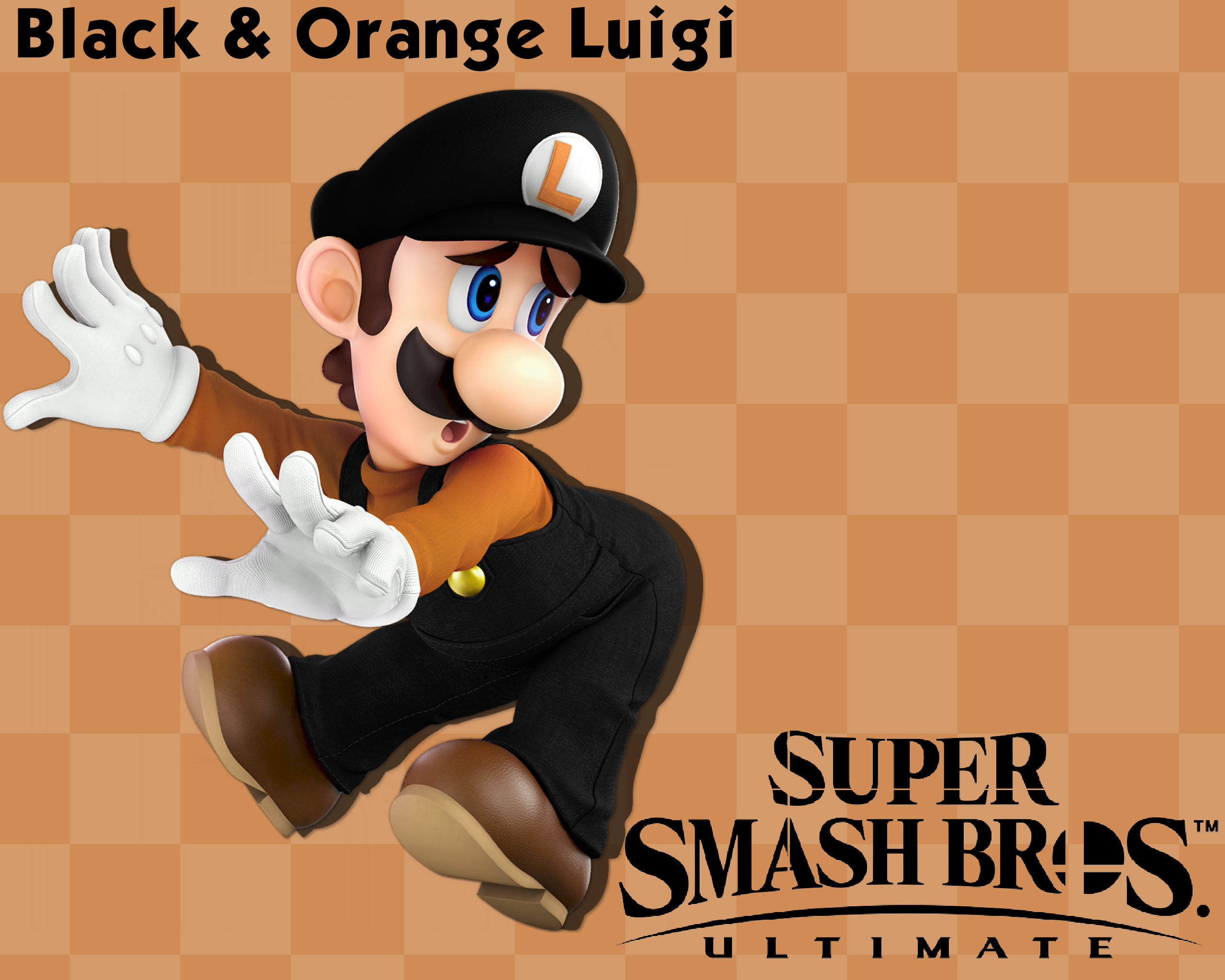 Black & Orange Luigi [Super Smash Bros. Ultimate] [Mods]