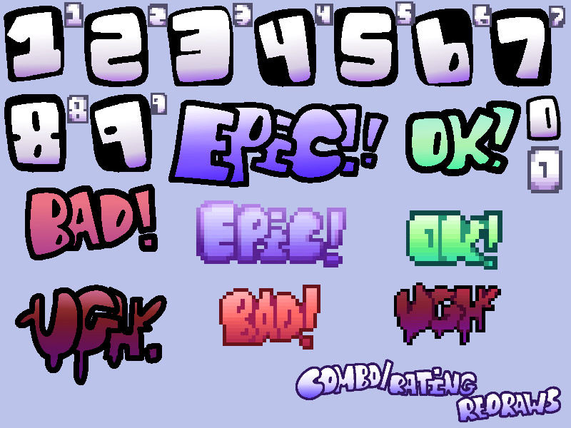 Combo/Rating Redraws [Friday Night Funkin'] [Mods]