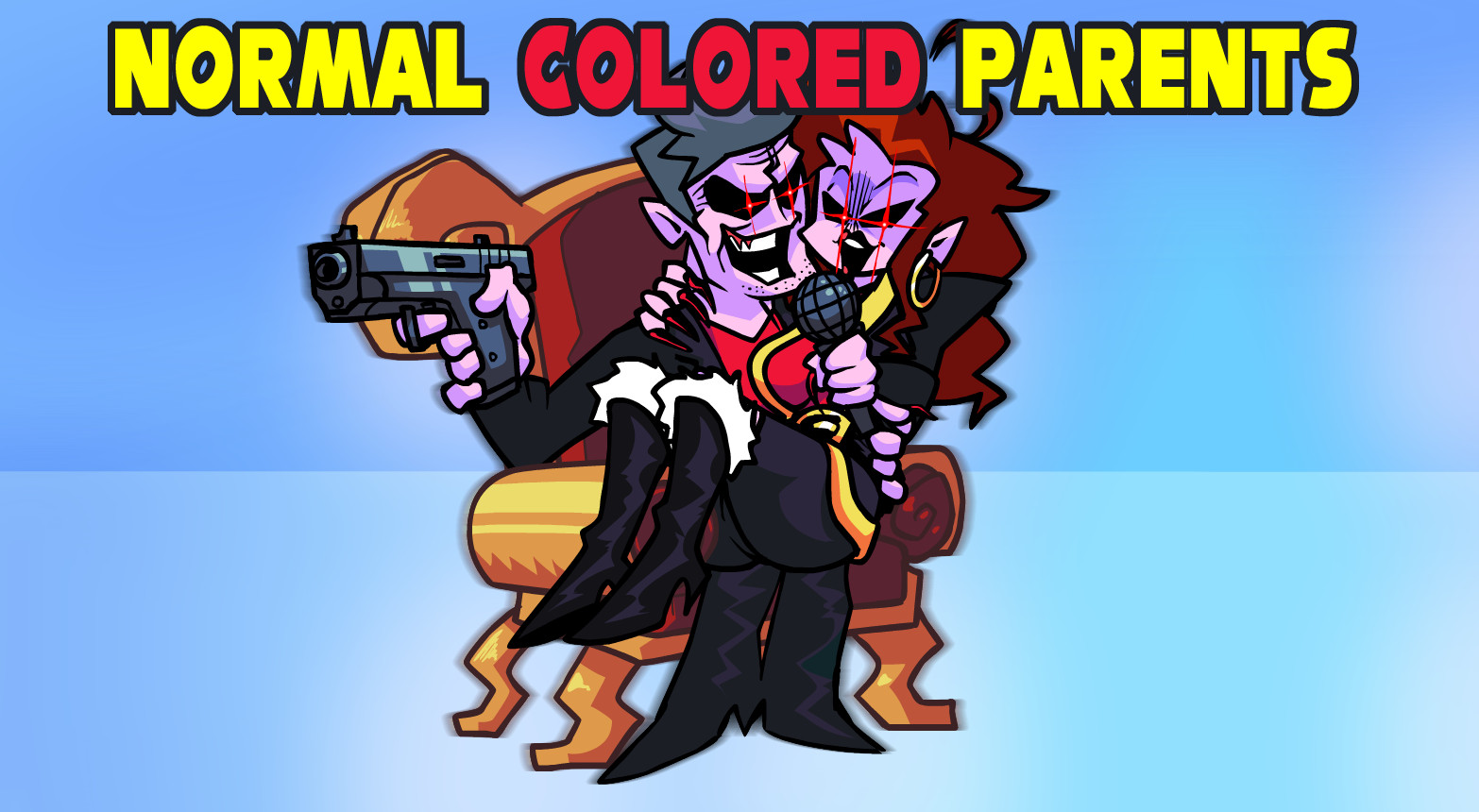 The Parents But With Normal Colors Friday Night Funkin Mods - fnf roblox parents animation