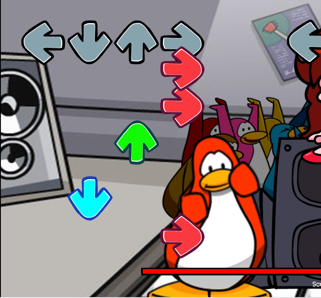 club penguin over spooky kids. [Friday Night Funkin'] [Mods]