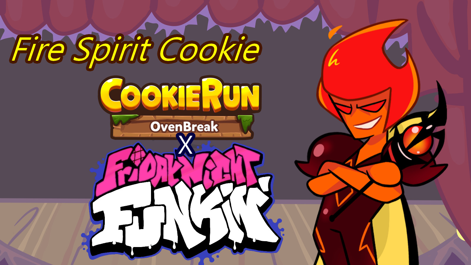 Fnfxcookierun Fire Spirit Cookie Friday Night Funkin Mods - cookie sw c roblox