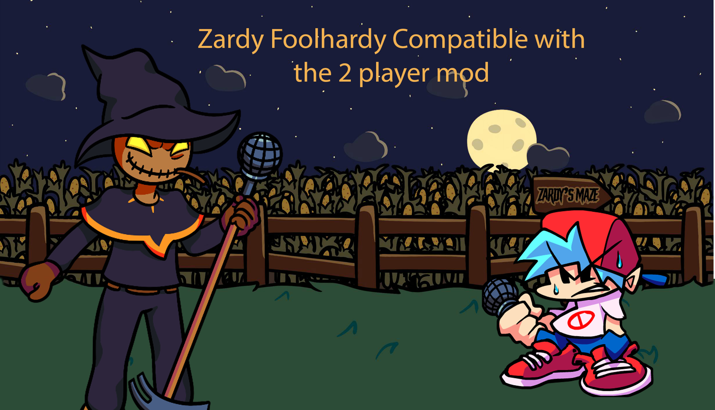 Zardy Foolhardy Compatible with the 2 player mod [Friday Night Funkin ...