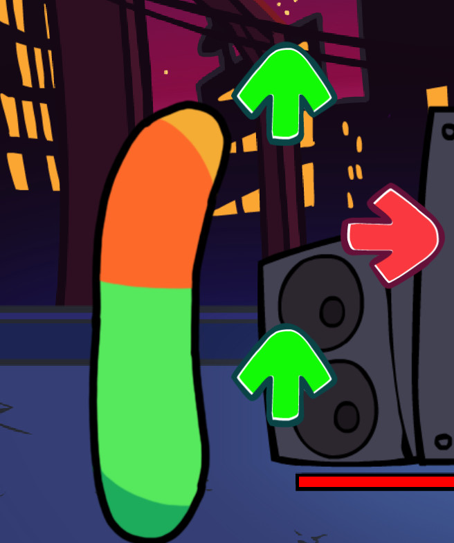 Gummy worms over the whole game [Friday Night Funkin'] [Mods]