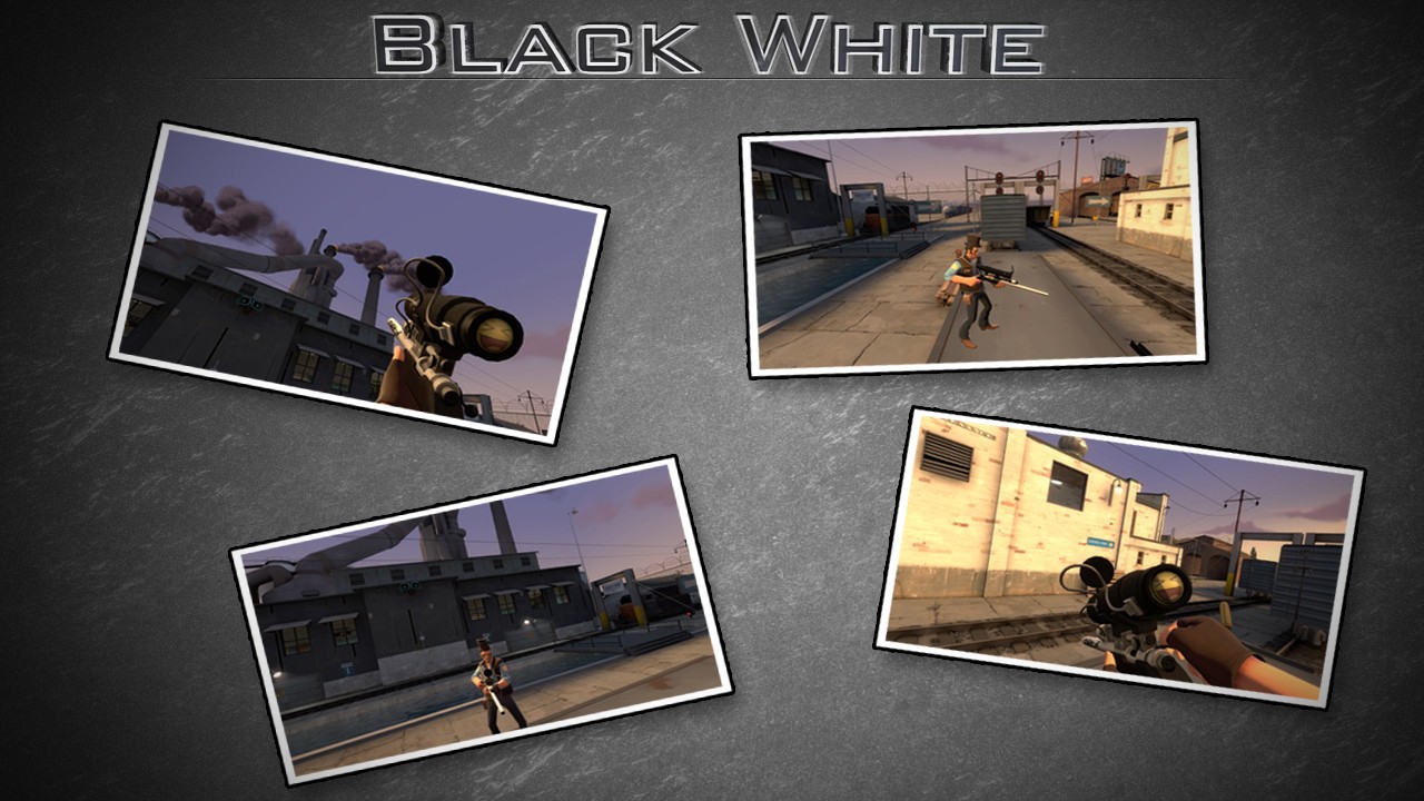 TF2 Black and White Sniper Rifle