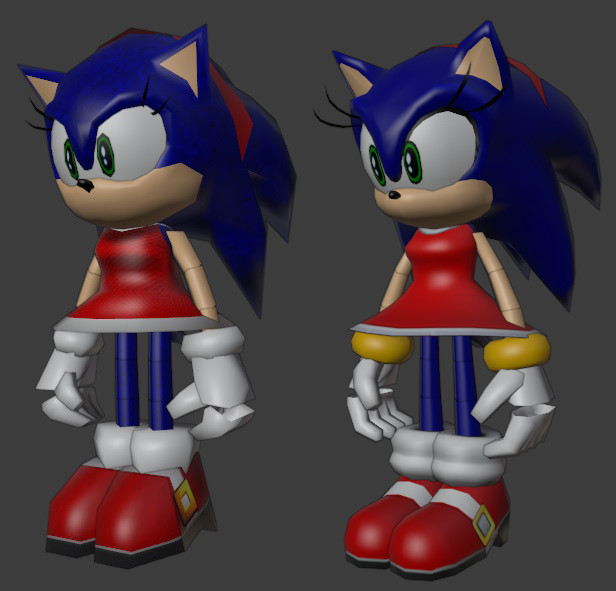 Sonic dx mods. Sonic Adventure DX model. Соник фембой. Sonic Adventure model difference. Sonic Adventure model references.