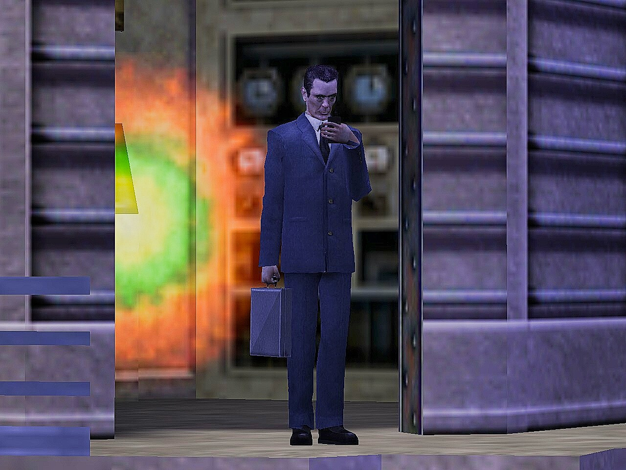 Grey Haired G-man with Black suit [Half-Life 2] [Mods]