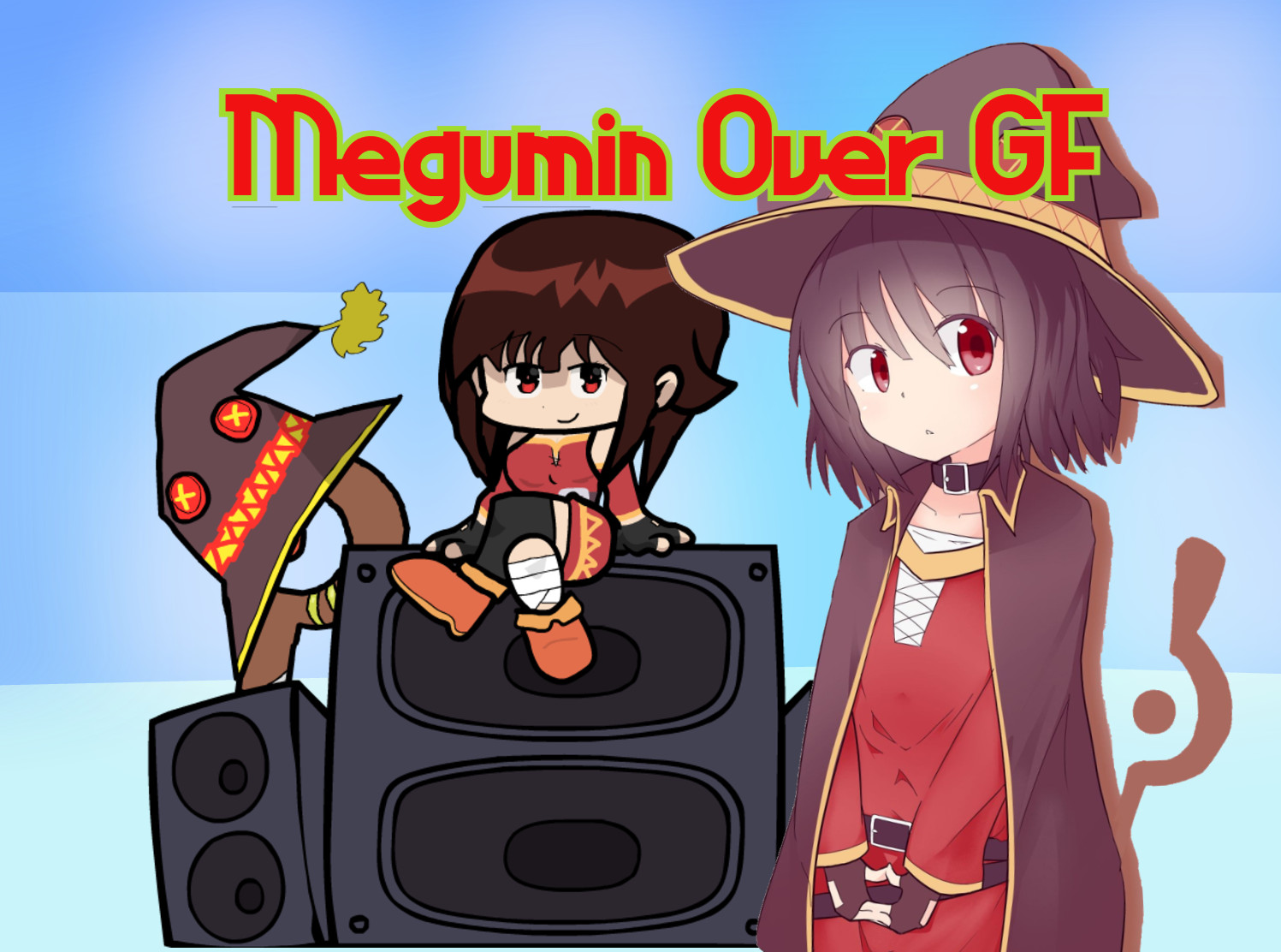 Megumin Over Gf With Kazuma Bf Skin Friday Night Funkin Mods - how to make megumin in roblox