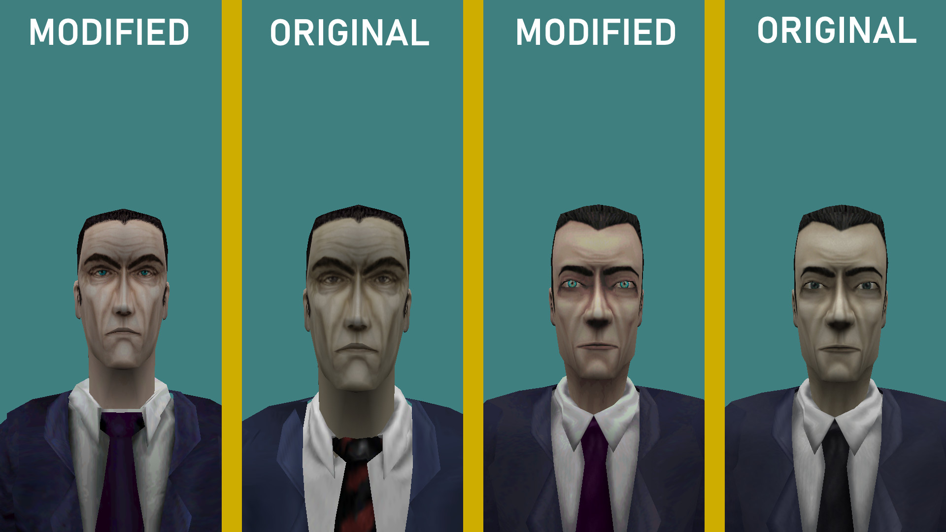 I edited G-man to look more like he looked in hl2. Several people have  already done this, but I decided to make my version. : r/HalfLife