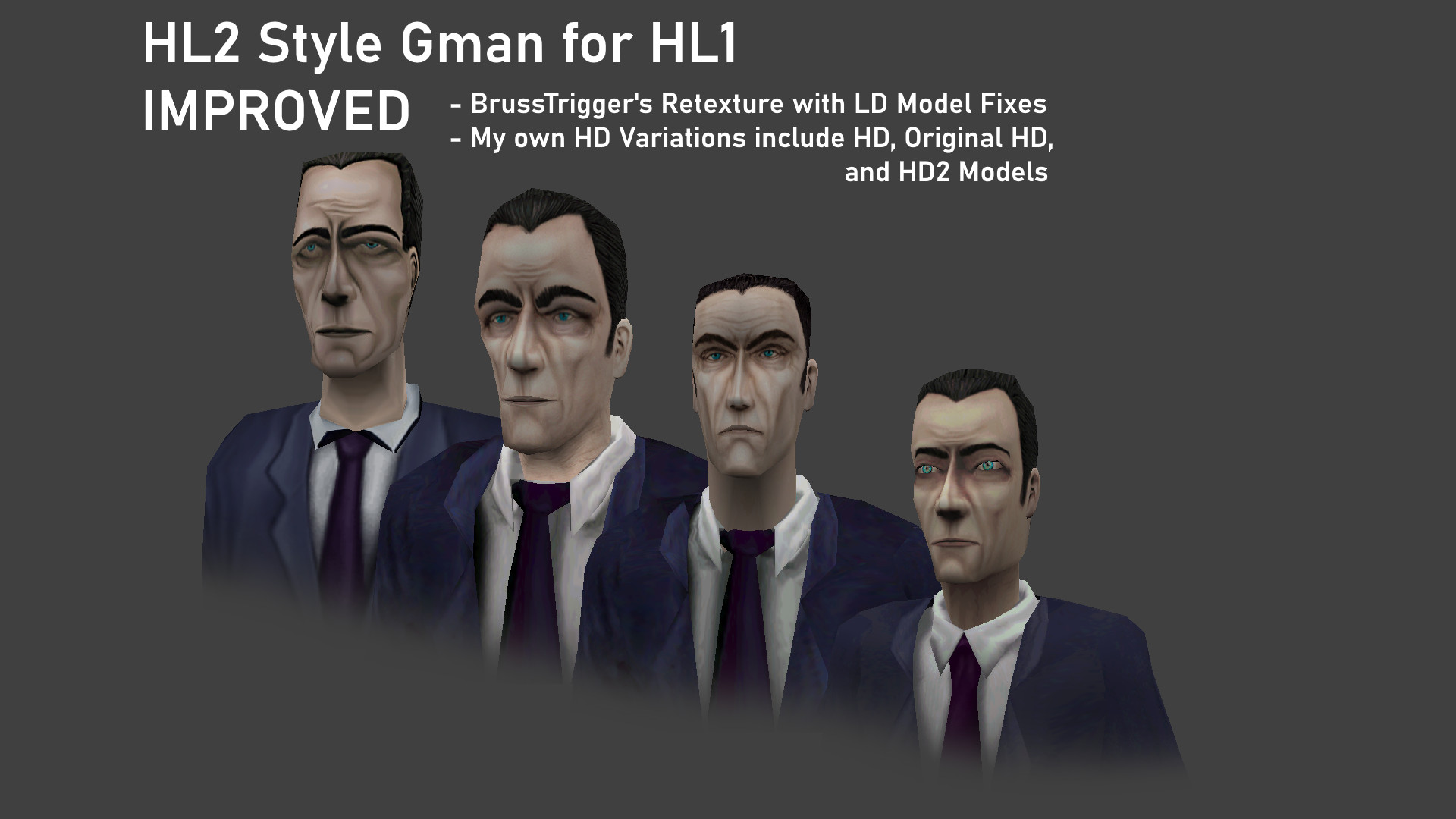 HL2 Style Retexture for HL1 GMan Improved [Half-Life] [Mods]