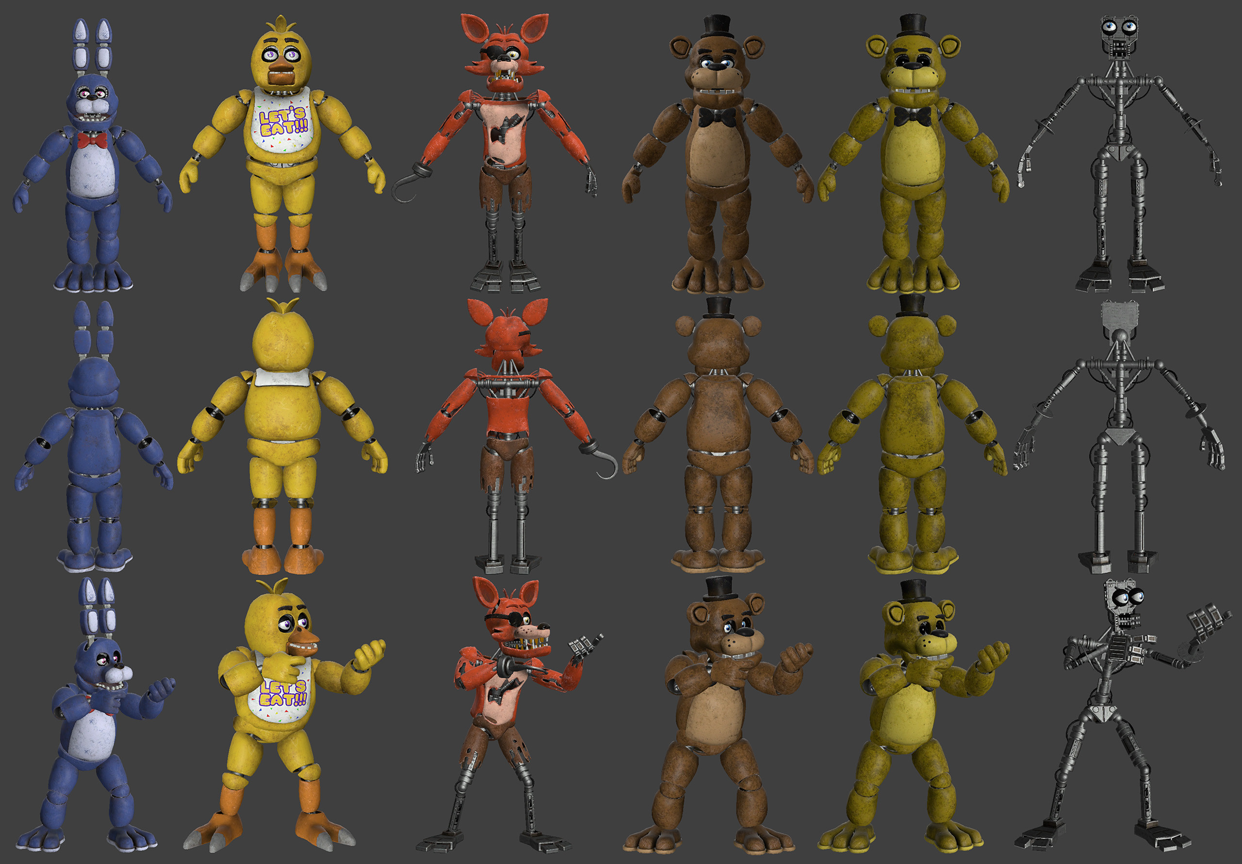 Five Nights at Freddy's 2 GMOD: All Animatronics (COMPLETE!) 