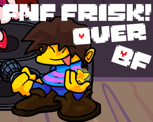 Player determined. Овер Фриск. Frisk over boyfriend FNF.