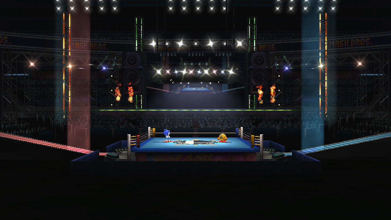 Fighting ring with light effect Royalty Free Vector Image