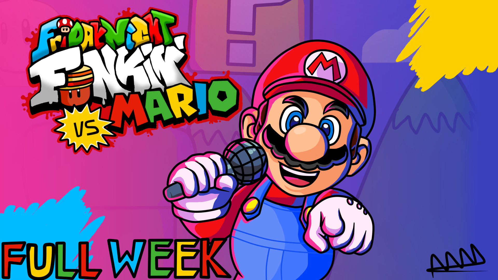 [V.1.5!] V.S Mario Full Week Mod for Friday Night Funkin' | FNF Mods