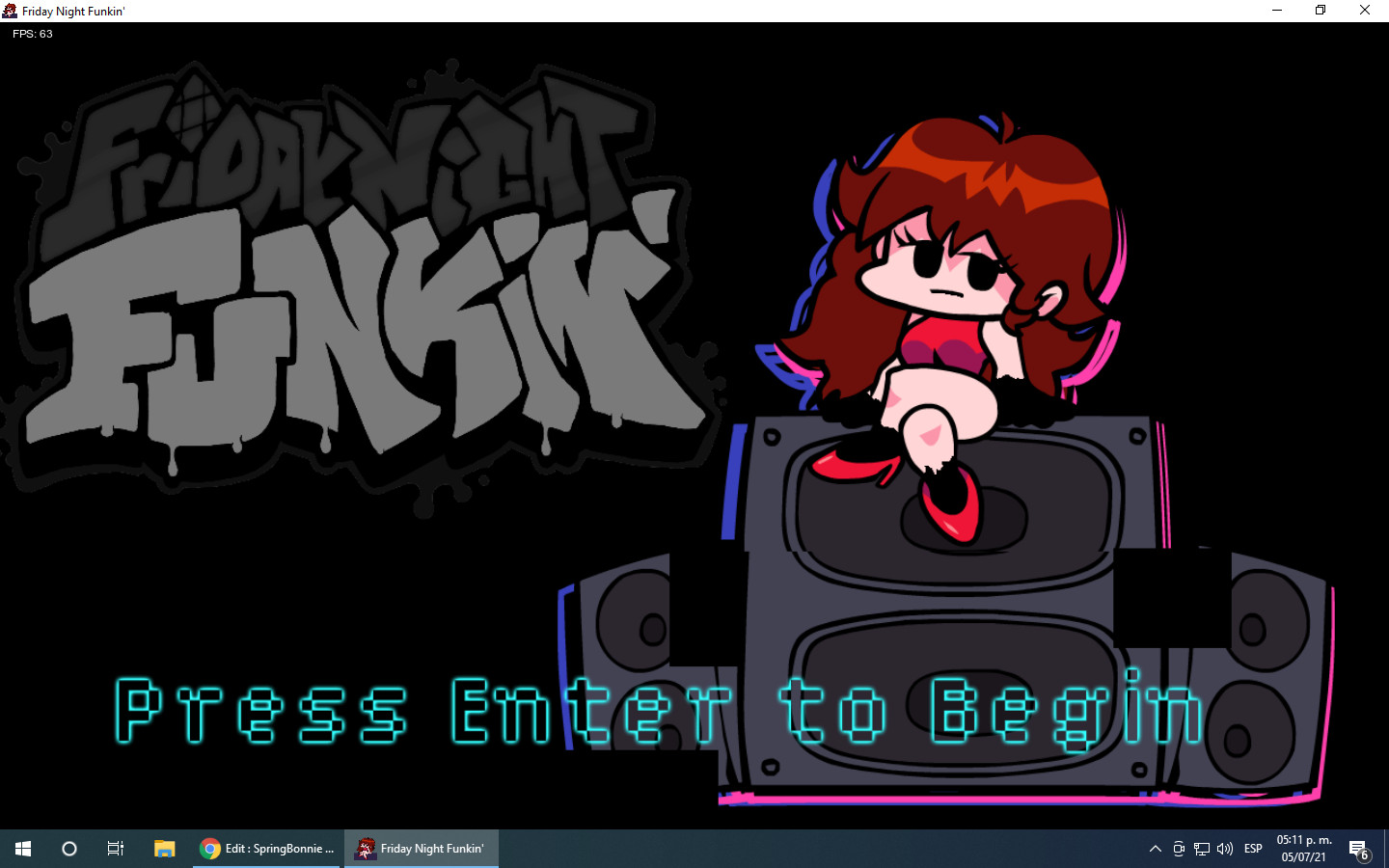 week1y6:Spring Bonnie Mod for Friday Night Funkin' | FNF Mods