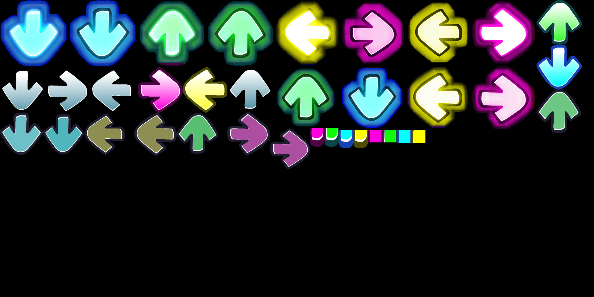 Squares notes pixelated version Mod for Friday Night Funkin' | FNF Mods