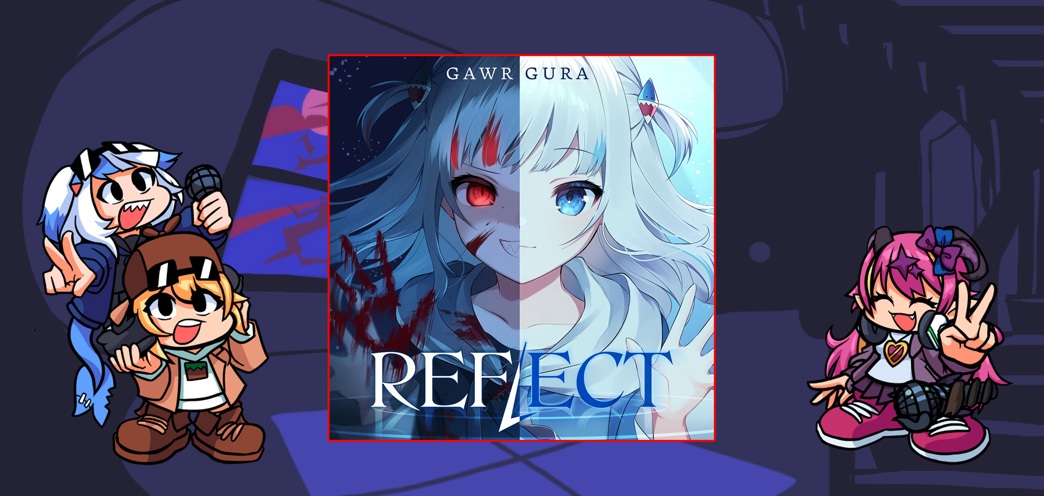 Gawr Gura - REFLECT || Friday Night Funkin Mod [Friday Night Funkin ...