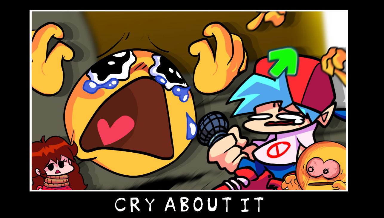 Play FNF - Crying Cursed Emoji over (EXPURGATION) game free online