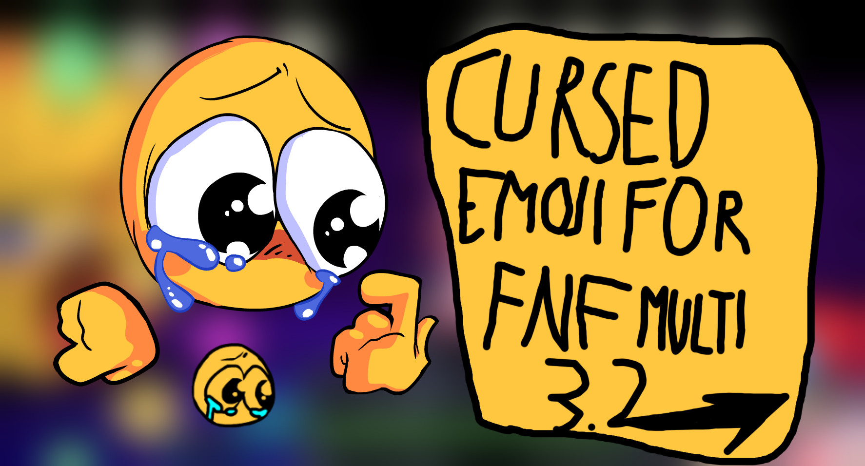 Play FNF - Crying Cursed Emoji over (EXPURGATION) game free online