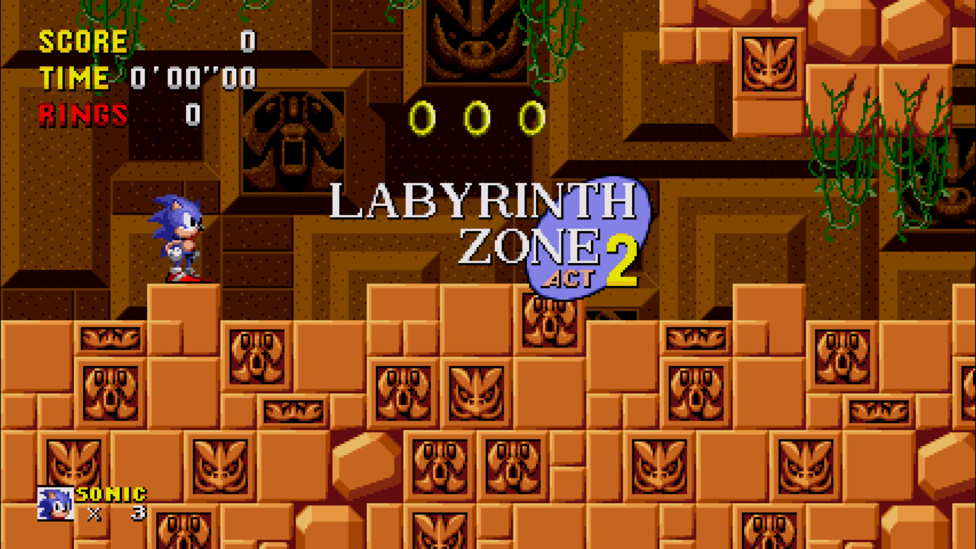 Labyrinth zone. Sonic 1 Forever Mods.