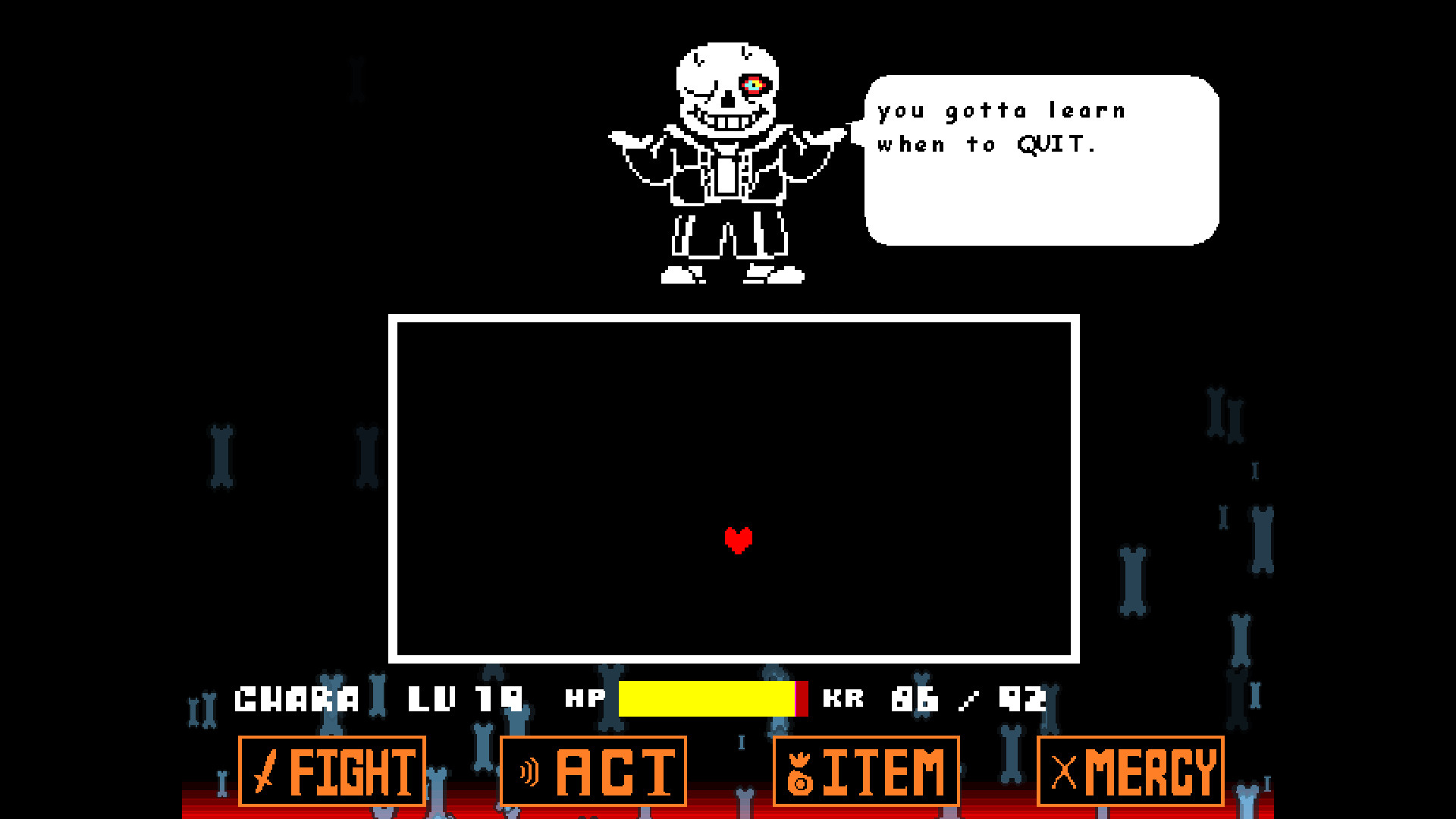 Undertale, Sans Fight