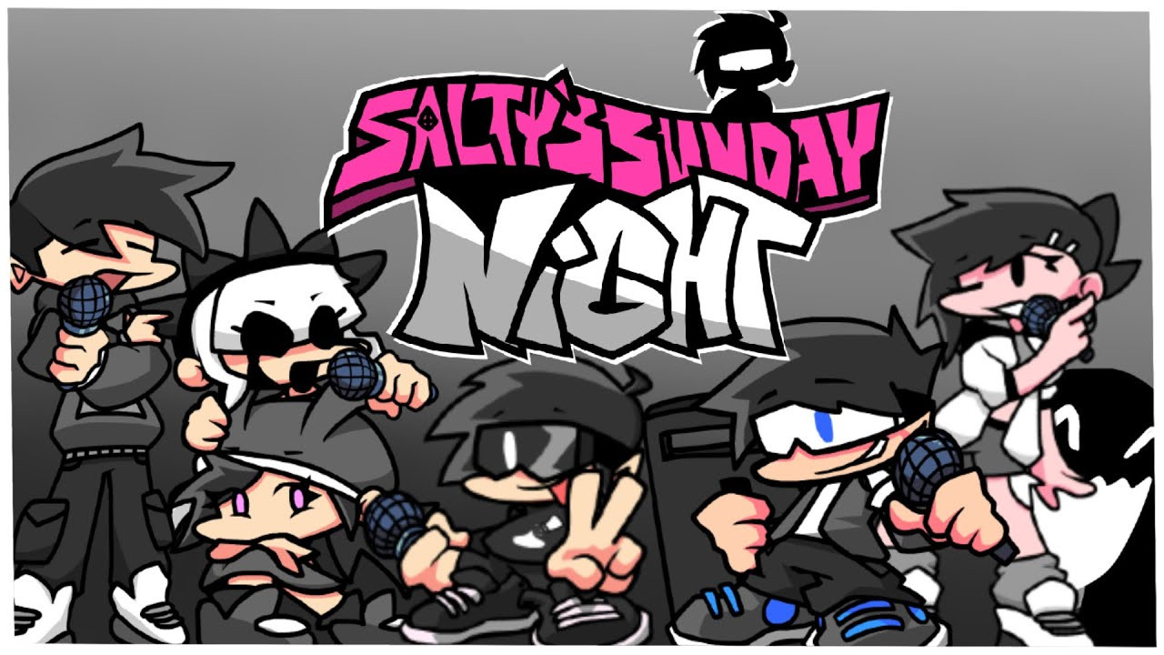 Daddy night. Салти Салти Найт. FNF Salty's Sunday Night Mod. Salty Sunday Night. Salty Sunday Night FNF.