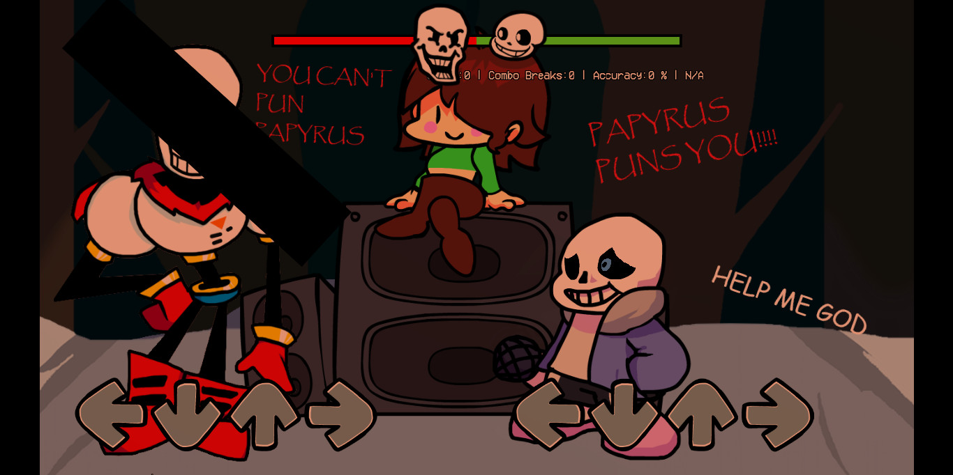 Uf! Sans x Us! Papyrus One-shot