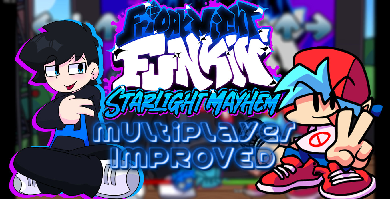 FNF Multiplayer Starlight Mayhem IMPROVED CustomBG [Friday Night Funkin ...