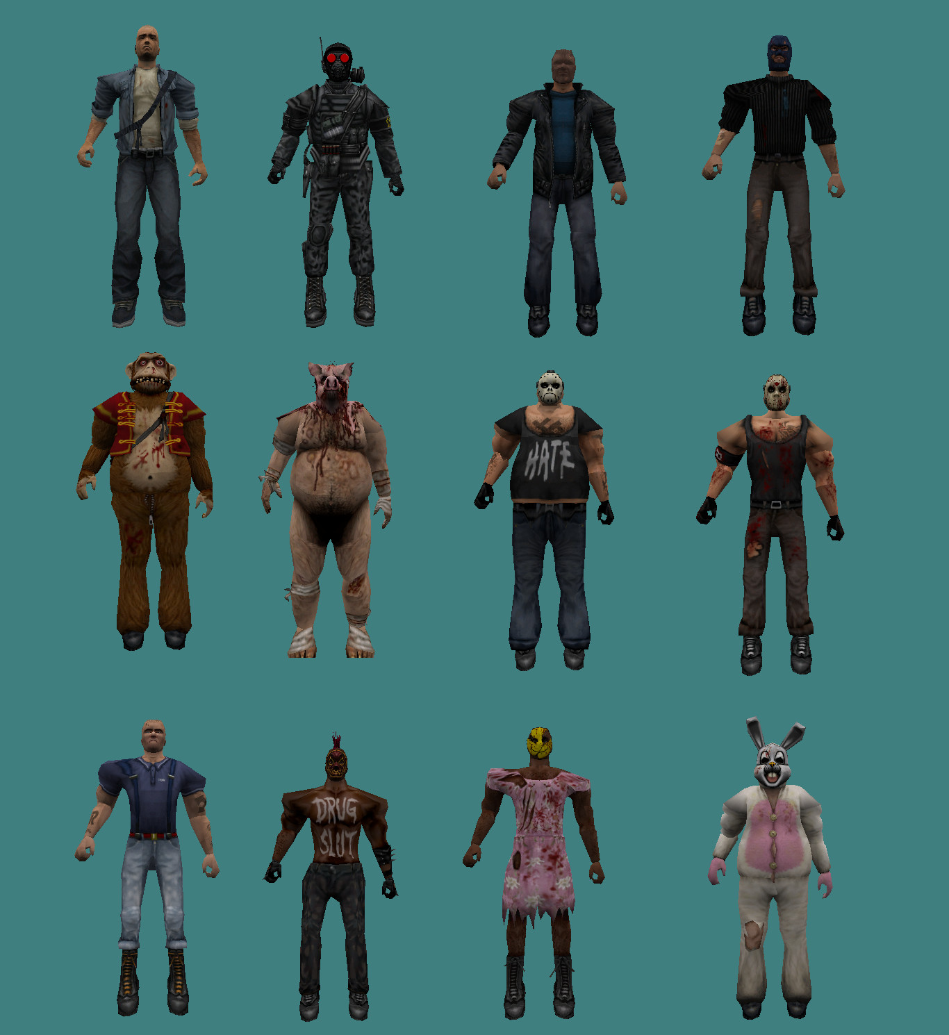 Manhunt Skin Pack [Half-Life] [Mods]