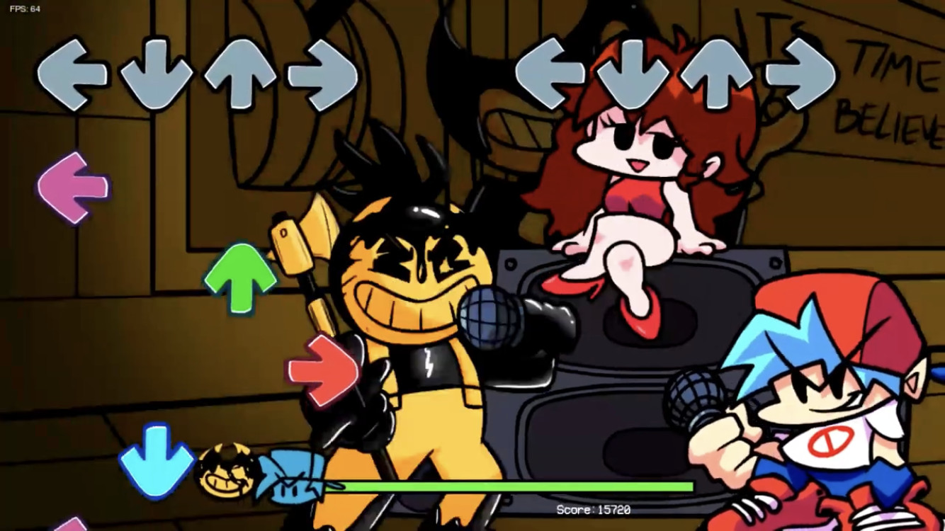 BATIM Vs Sammy fnf skin over Skid & Pump [Friday Night Funkin'] [Mods]