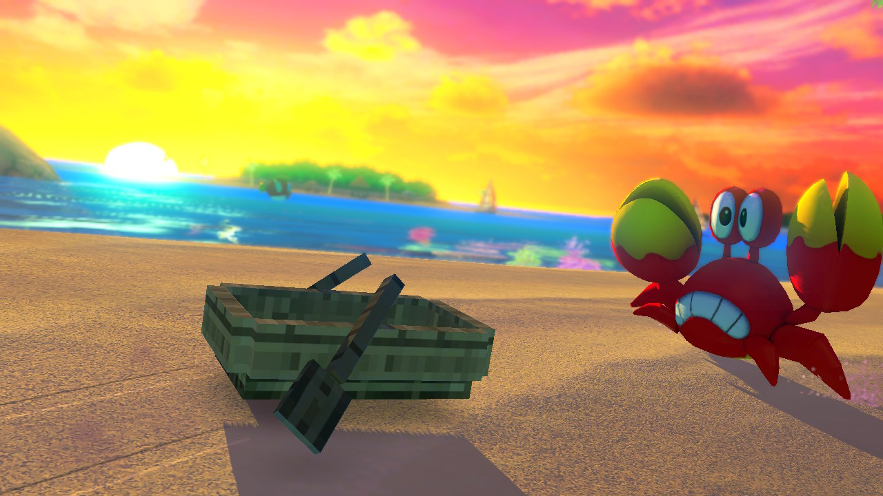 Mk8 Raft Minecraft Boat Deluxe Mod for Mario Kart 8 Deluxe | MK8D Mods