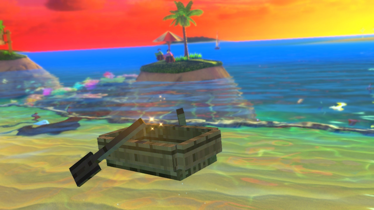 Mk8 Raft Minecraft Boat Deluxe Mod for Mario Kart 8 Deluxe | MK8D Mods