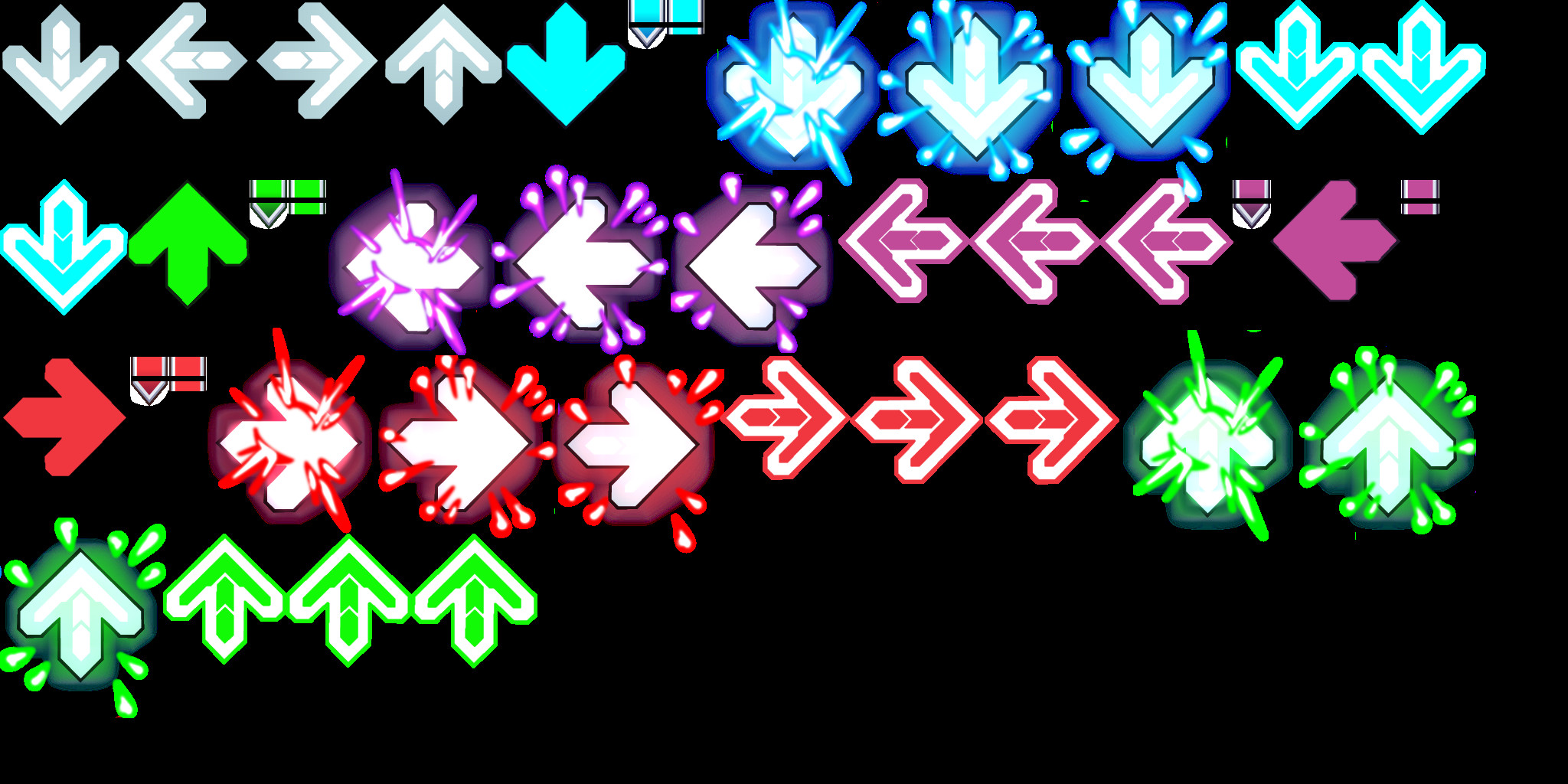 Note Splashes Remake but with Camellia Arrows [Friday Night Funkin'] [Mods]