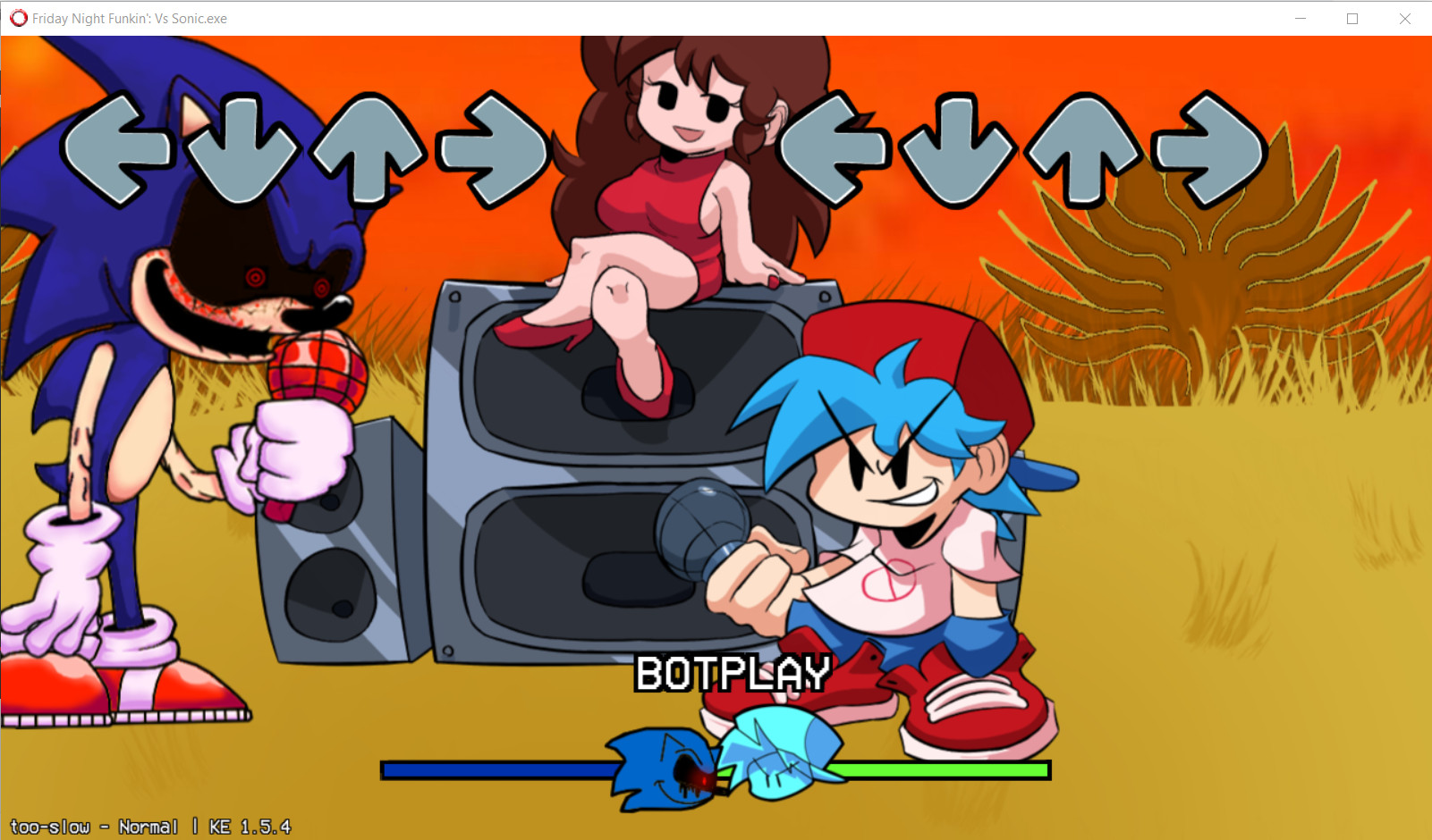 Sonic.exe over HD Sonic (updated sprites) [Friday Night Funkin'] [Mods]