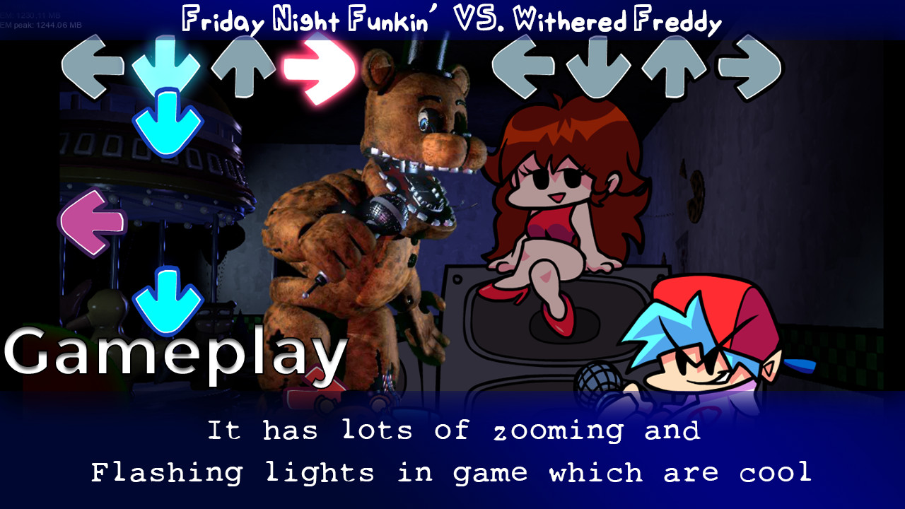 Playable Withered Freddy [Friday Night Funkin'] [Mods]