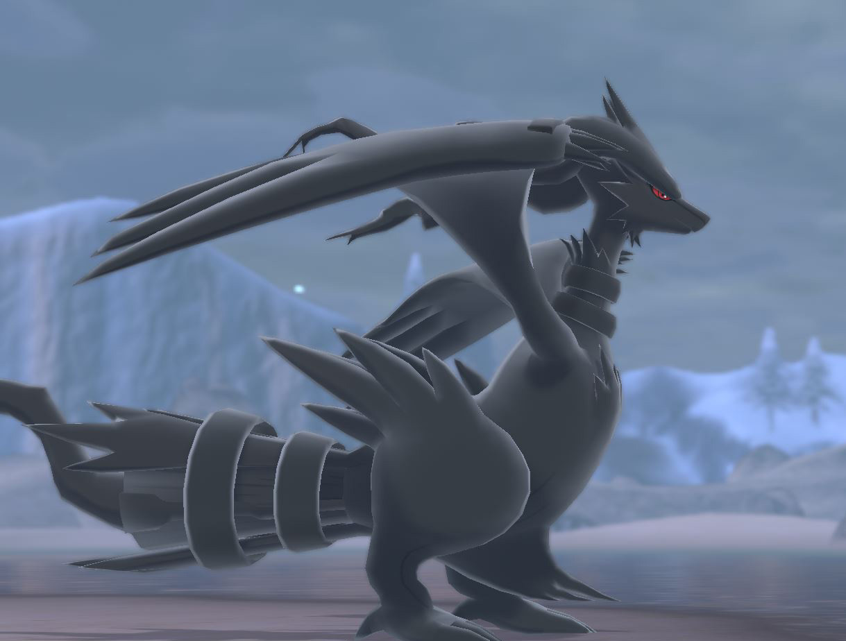 Shiny Black Reshiram/White Zekrom recolor mod [Pokemon Sword