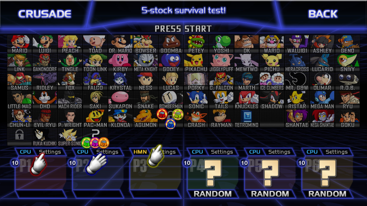 CSS Markers: Mario, Sonic, Kirby... [Super Smash Bros. Crusade] [Mods]