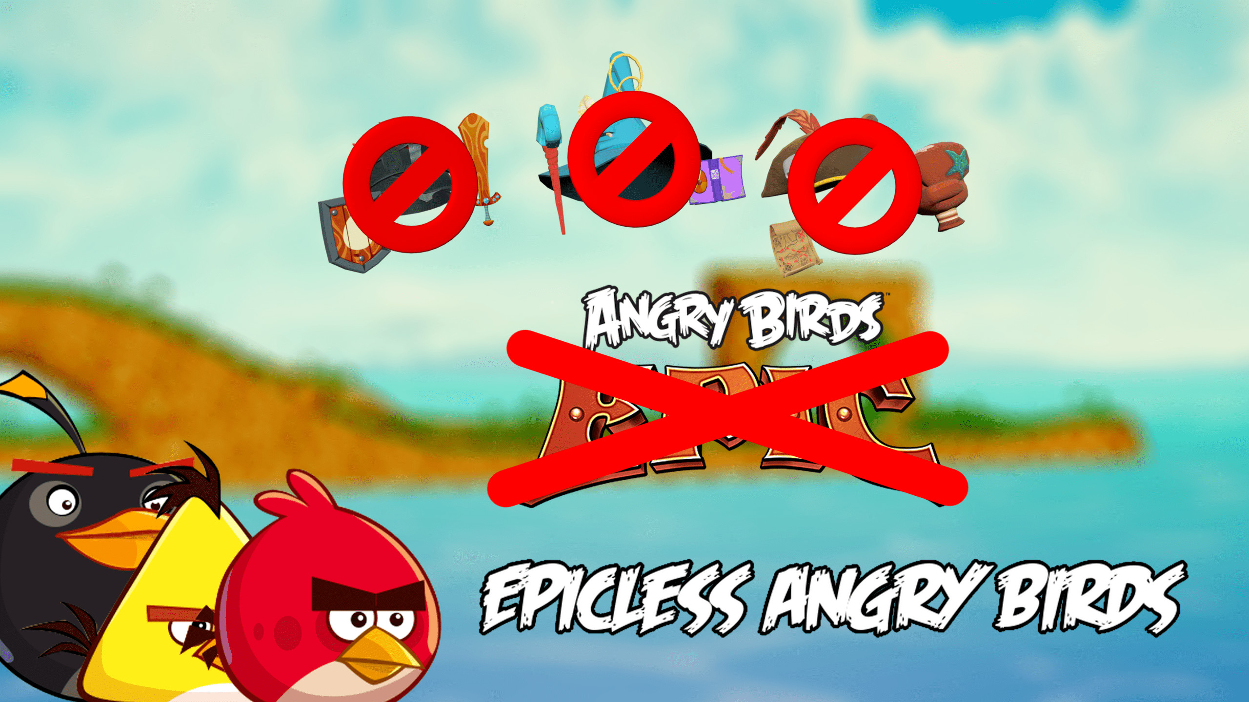 Epicless/Equipmentless Angry Birds [Sonic Dash] [Mods]