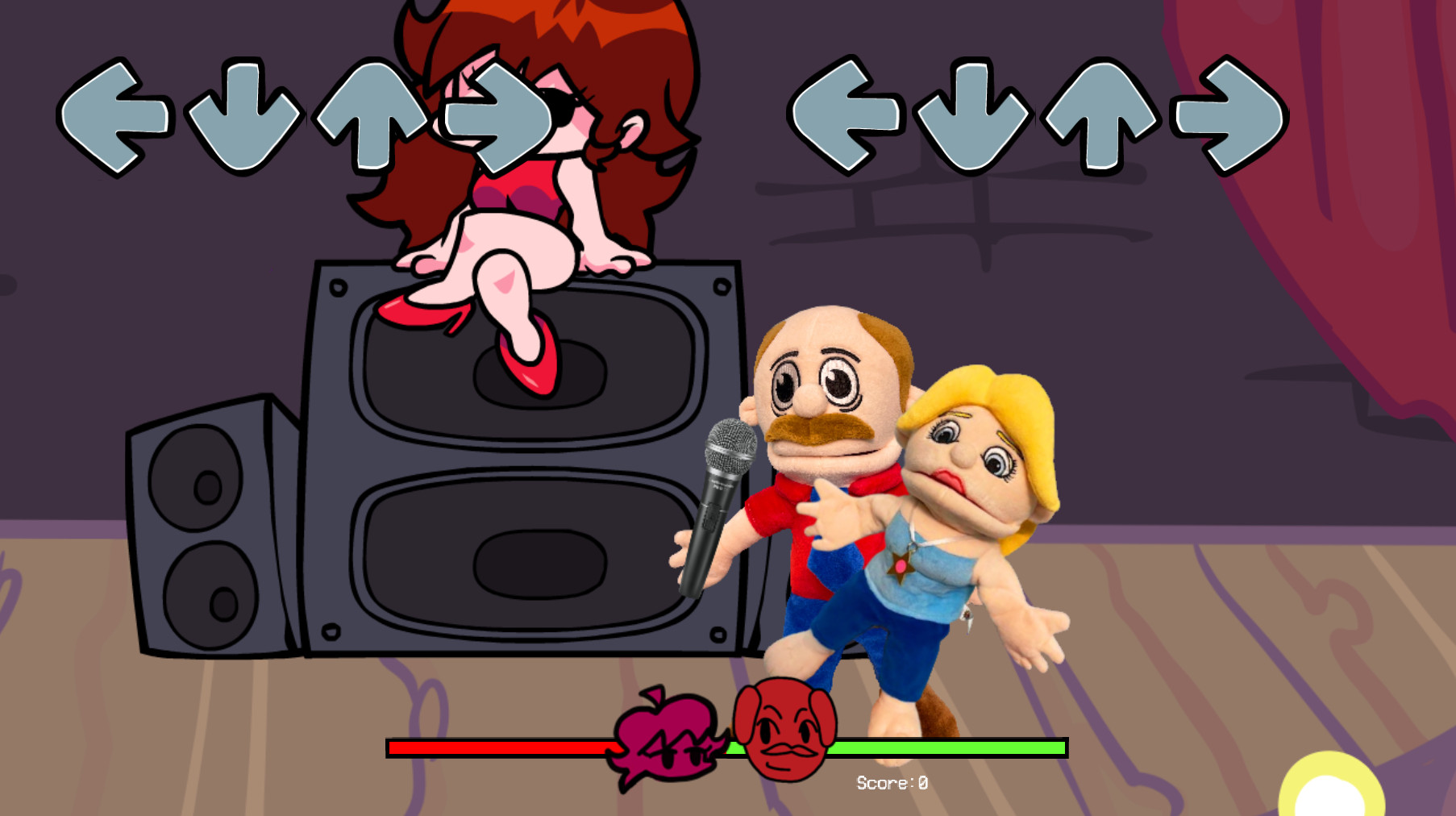 Marvin holding Rose over BF (SML) [Friday Night Funkin'] [Mods]