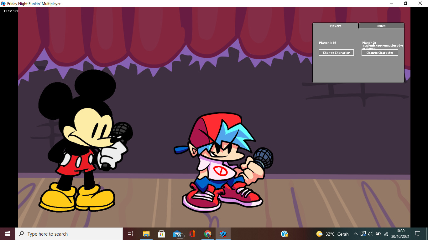 Recolored Mickey Mouse Remastered [Friday Night Funkin'] [Mods]