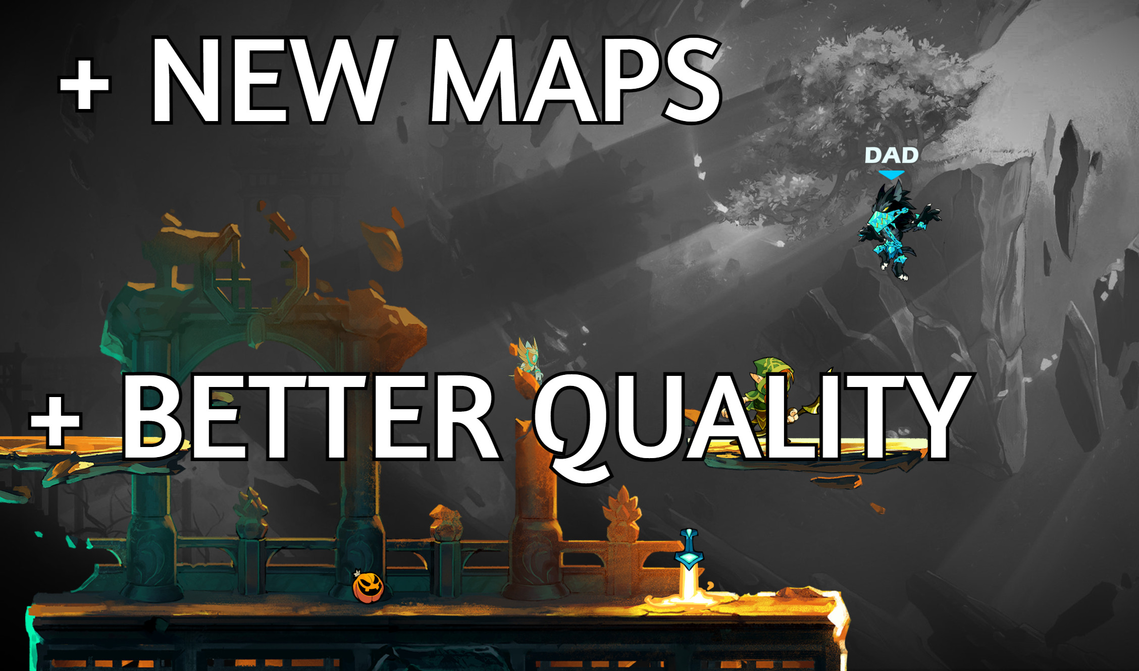 Blurred black and white (background only) [Brawlhalla] [Mods]